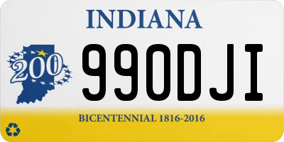 IN license plate 990DJI