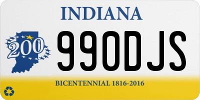 IN license plate 990DJS