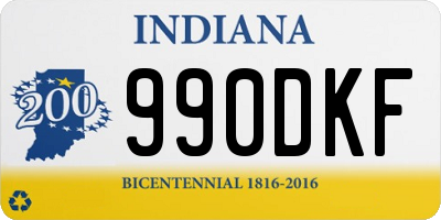 IN license plate 990DKF