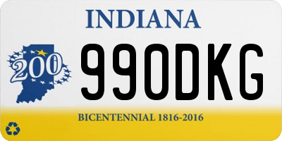 IN license plate 990DKG