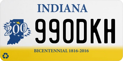 IN license plate 990DKH