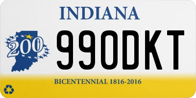 IN license plate 990DKT