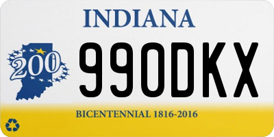 IN license plate 990DKX