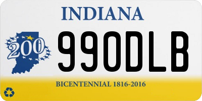 IN license plate 990DLB