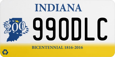 IN license plate 990DLC