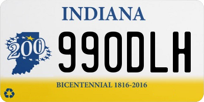 IN license plate 990DLH