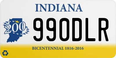 IN license plate 990DLR