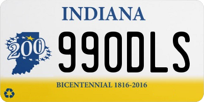 IN license plate 990DLS