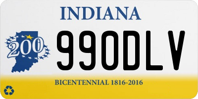 IN license plate 990DLV