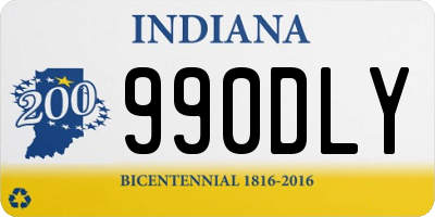 IN license plate 990DLY