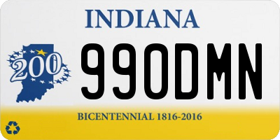 IN license plate 990DMN