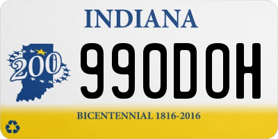 IN license plate 990DOH