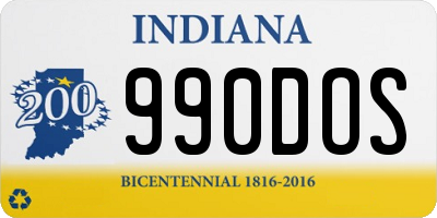 IN license plate 990DOS