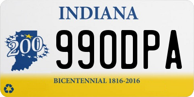 IN license plate 990DPA
