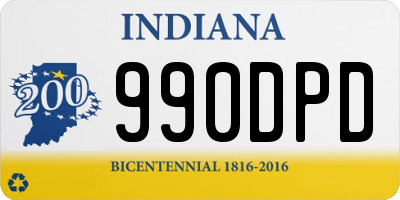 IN license plate 990DPD