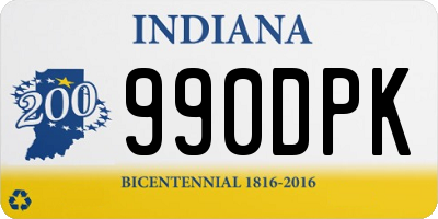 IN license plate 990DPK