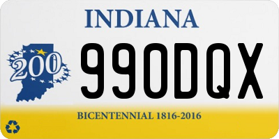 IN license plate 990DQX