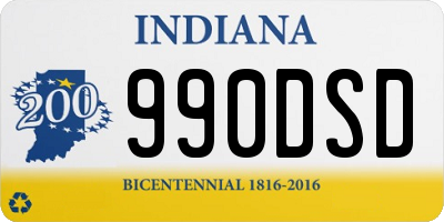 IN license plate 990DSD