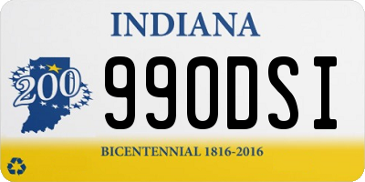 IN license plate 990DSI