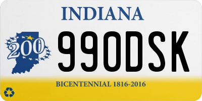 IN license plate 990DSK