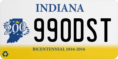 IN license plate 990DST