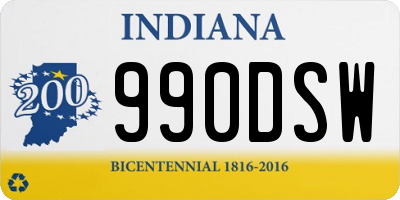 IN license plate 990DSW