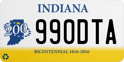 IN license plate 990DTA