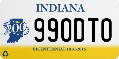 IN license plate 990DTO