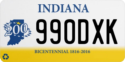 IN license plate 990DXK