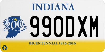 IN license plate 990DXM