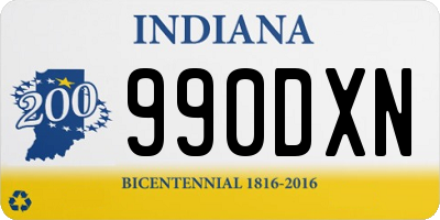 IN license plate 990DXN