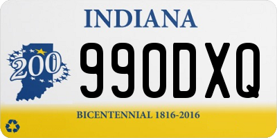 IN license plate 990DXQ