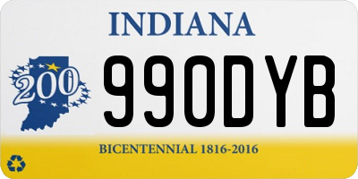 IN license plate 990DYB