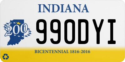 IN license plate 990DYI