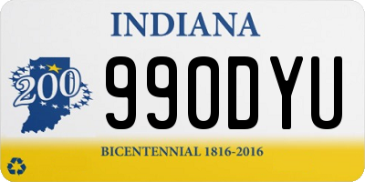 IN license plate 990DYU