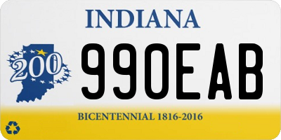 IN license plate 990EAB