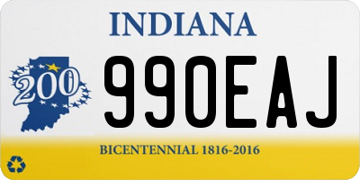 IN license plate 990EAJ