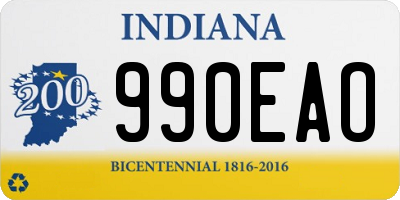 IN license plate 990EAO