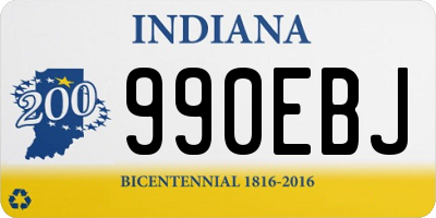 IN license plate 990EBJ