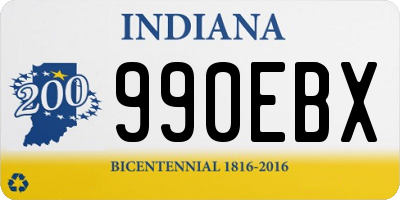 IN license plate 990EBX