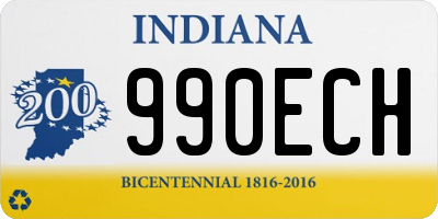 IN license plate 990ECH