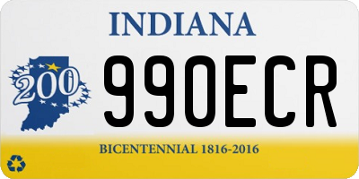 IN license plate 990ECR