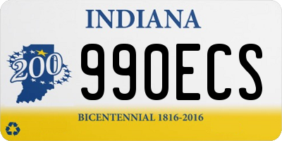 IN license plate 990ECS