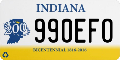 IN license plate 990EFO