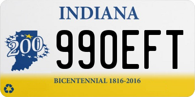 IN license plate 990EFT