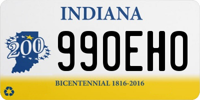 IN license plate 990EHO