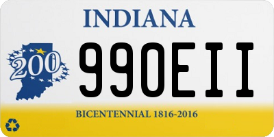 IN license plate 990EII