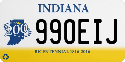 IN license plate 990EIJ