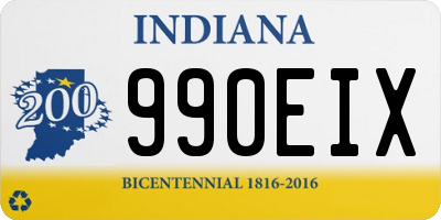 IN license plate 990EIX