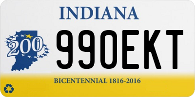 IN license plate 990EKT